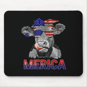 Kuh Merica am 4. Juli Mutterkühe am Unabhängigkeit Mousepad
