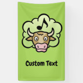 Kuh Methan Cartoon Banner (Vertikal)