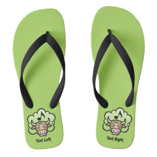 Kuh Methan Cartoon Flip Flops Badesandalen