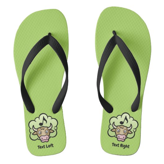 Kuh Methan Cartoon Flip Flops Badesandalen (Fußbett)