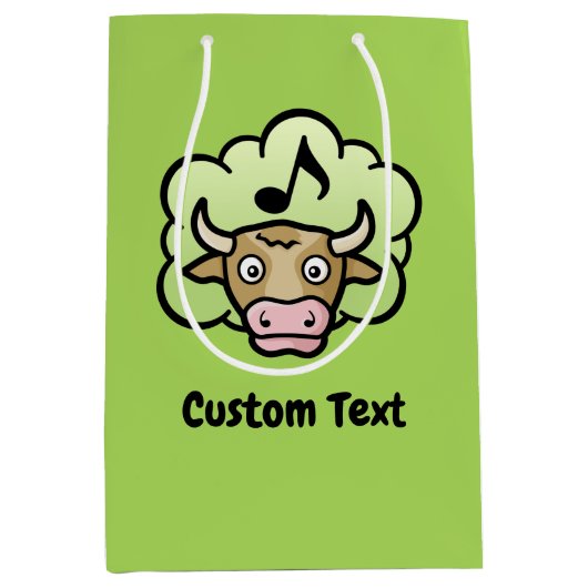 Kuh Methan Cartoon Gift Bag Mittlere Geschenktüte (Vorderseite)