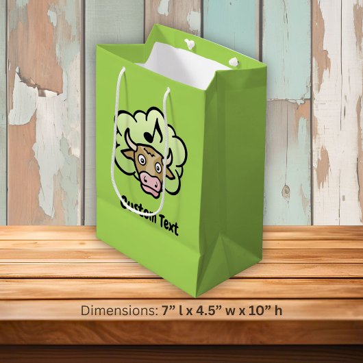 Kuh Methan Cartoon Gift Bag Mittlere Geschenktüte