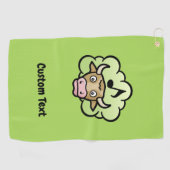 Kuh Methan Cartoon Golf Handtuch (Horizontal)