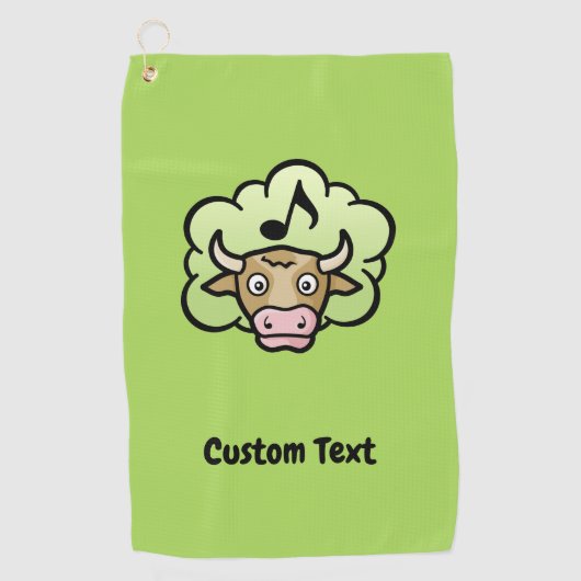 Kuh Methan Cartoon Golf Handtuch (Vorderseite)
