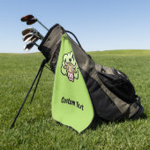 Kuh Methan Cartoon Golf Handtuch (Gras)