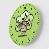 Kuh Methan Cartoon Große Uhr (Winkel)