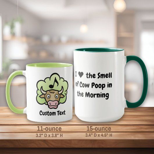 Kuh Methan Cartoon Kaffee Tasse
