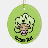 Kuh Methan Cartoon Keramik Ornament (Links)
