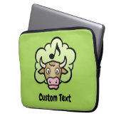 Kuh Methan Cartoon Laptop Sleeve (Vorderseite Links)