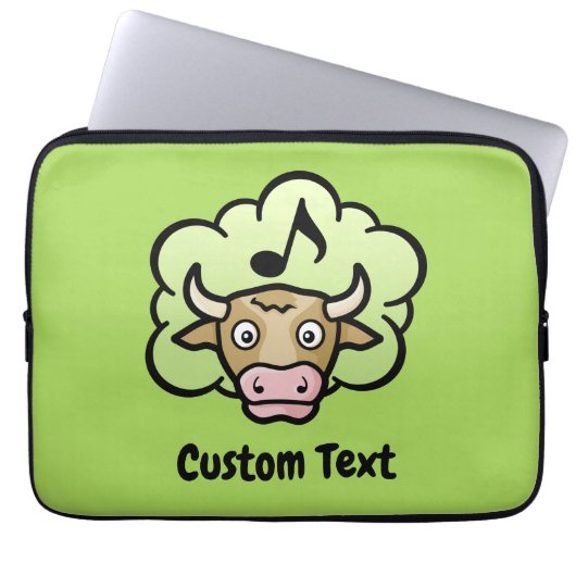 Kuh Methan Cartoon Laptop Sleeve (Vorderseite)