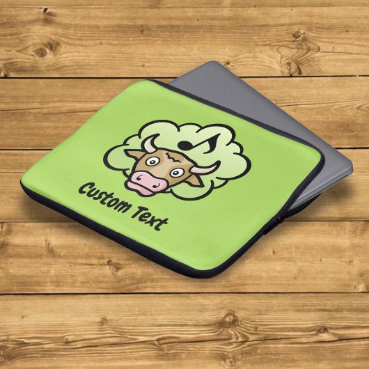 Kuh Methan Cartoon Laptop Sleeve