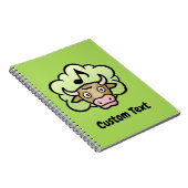 Kuh Methan Cartoon Notebook Notizblock (Rechte Seite)