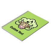 Kuh Methan Cartoon Notebook Notizblock (Linke Seite)