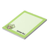 Kuh Methan Cartoon Notepad Notizblock (Rotiert)