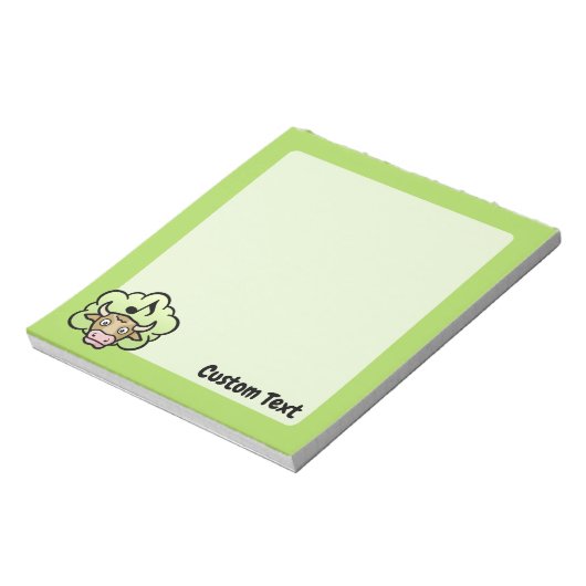 Kuh Methan Cartoon Notepad Notizblock (Rotiert)