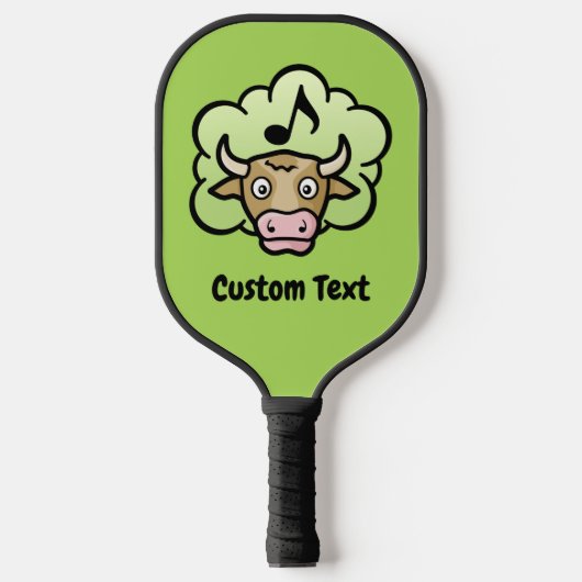 Kuh Methan Cartoon Pickleball Paddle (Vorderseite)