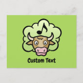 Kuh Methan Cartoon Postkarte (Vorderseite)