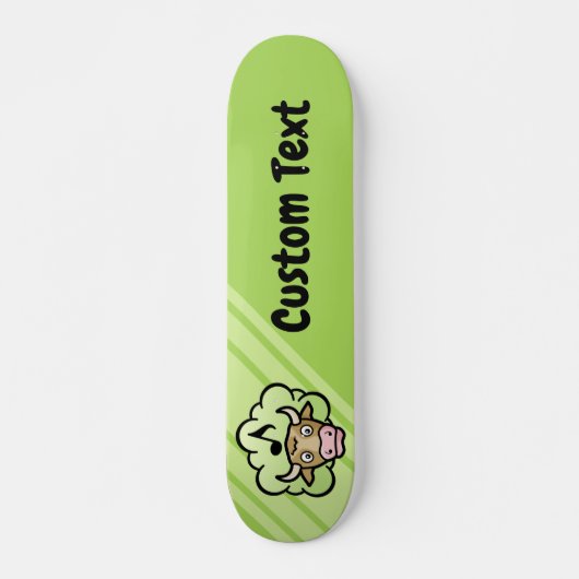 Kuh Methan Cartoon Skateboard Deck (Vorne)