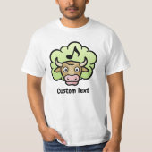Kuh Methan Cartoon T - Shirt (Vorderseite)