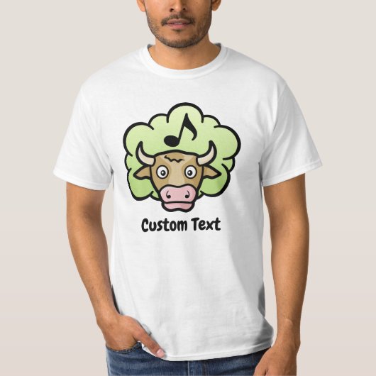 Kuh Methan Cartoon T - Shirt (Vorderseite)