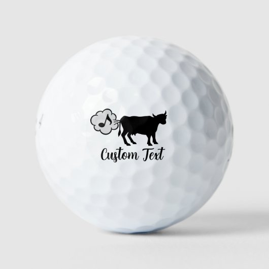 Kuh Methan Icon Golf Balls Golfball (Vorderseite)