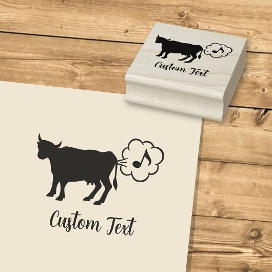 Kuh Methan Icon Kautschuk Briefmarke Gummistempel