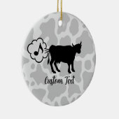 Kuh Methan Icon Keramik Ornament (Rechts)