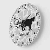 Kuh Methan Icon Large Clock Große Wanduhr (Winkel)