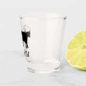 Kuh Methan Icon Shot Glass Schnapsglas (Rechts)