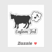 Kuh Methan Icon Sticker (Blatt)