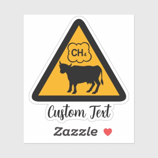 Kuh Methan Icon Sticker (Blatt)