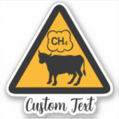 Kuh Methan Icon Sticker (Vorderseite)