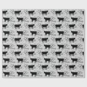 Kuh Methan Icon Wrapping Paper Geschenkpapier (Flach)