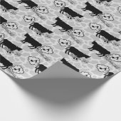 Kuh Methan Icon Wrapping Paper Geschenkpapier (Ecke)