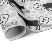 Kuh Methan Icon Wrapping Paper Geschenkpapier (Rolleneckpunkt)