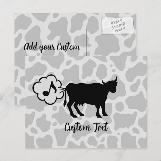 Kuh Methan Symbol Postkarte (Vorne/Hinten)