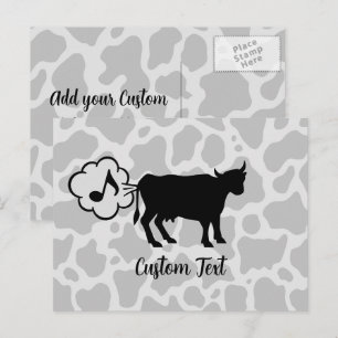 Kuh Methan Symbol Postkarte