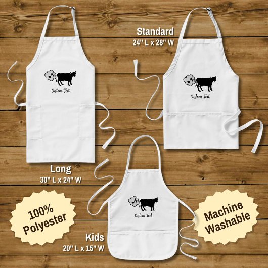 Kuh-Methan-Symbol-Schürze Lange Schürze