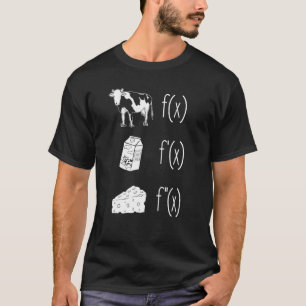 Kuh Milk Käse Formel Funny Mathe Lehrer Calcul T-Shirt