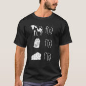 Kuh Milk Käse Formel Funny Mathe Lehrer Calcul T-Shirt (Vorderseite)