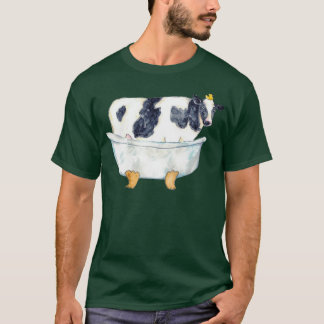 Kuh mit Aquarellmalerei T-Shirt