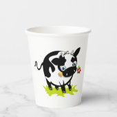 Kuh mit Blume Pappbecher (Vorderseite)