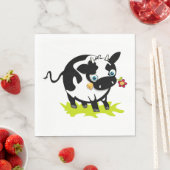 Kuh mit Blume Serviette (Beispiel)