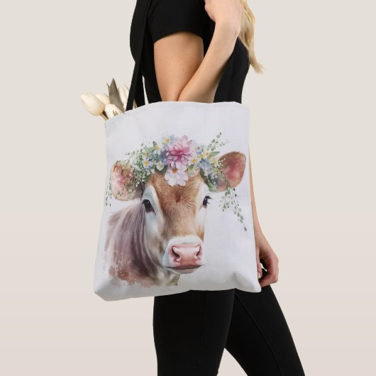 Kuh mit Blume Tasche (Von Nahem)