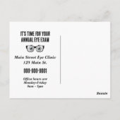 Kuh mit Brille für die Augenklinik Postkarte (Rückseite)