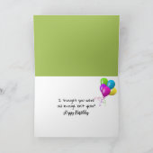 Kuh mit Brille Geburtstag Spaß Karte (Innenseite)