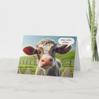 Kuh mit Brille Geburtstag Spaß