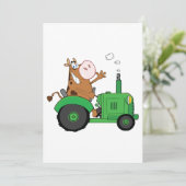 Kuh mit dem Führen eines Zugfahrzeugs Einladung (Stehend Vorderseite)