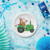 Kuh mit dem Führen eines Zugfahrzeugs Pappteller (Party)