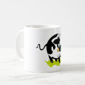 Kuh mit einer Blume Kaffeetasse (Vorderseite Links)